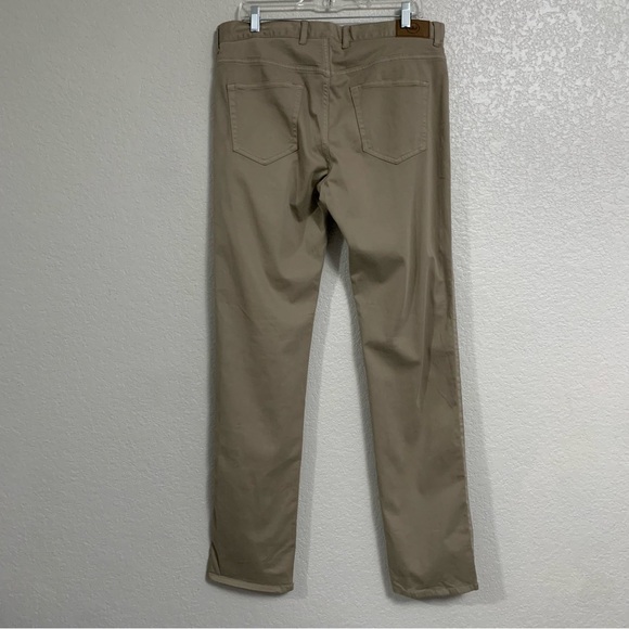 Peter Millar Pants Mens 34 5 Pocket Chino Cotton Modal Khaki Tan Casual Preppy - Picture 2 of 10
